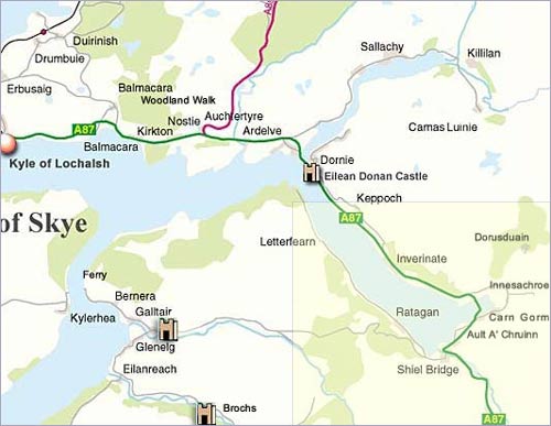 map of kintail