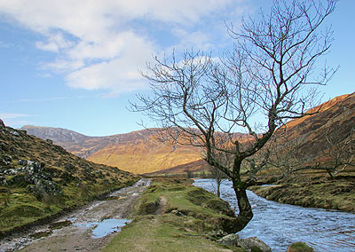 Looking back towards Morvich - River Croe