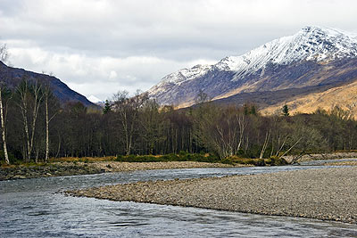 River Carron and Mountains beyond at Coulags